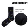 Mens Colorful Athletic Socks Cushion Running Socks Breathable Comfort Seamless Anti-slip And Anti-odor For Sports Running Fitness Hiking