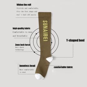 Womens Running Compression Socks Sports Cycling Fitness Yoga Flight Compression Socks Crew Athletic Hiking Wicking Anti Blister Cushioned Anti-odor An