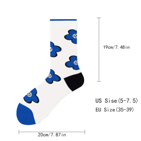 Women's Colorful Novelty Funny Pattern Combed Crew Compression Running Socks Crew Athletic Hiking Wicking Anti Blister Cushioned Anti-odor And Breatha