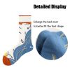 Women Colorful Compression Running Anti-odor And Breathable Socks Crew Athletic Hiking Anti Blister Cushioned For Running Hiking Cycling Fitness
