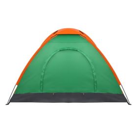 2-Person Waterproof Camping Dome Tent for Outdoor Hiking Survival Orange & Green