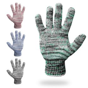 String Knit Work Gloves Men Bulk Pack of 720, Large Multi-Color Cotton Gloves For Men 10" x 4", Breathable Cotton Work Gloves Women