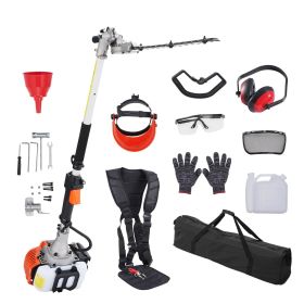 VEVOR 15.7-inch 26CC 2 Cycle Gas Hedge Trimmer, Gas Powered Pole Hedge Trimmer with Dual Sided Dual Action Blade, 270Â° Adjustable Trimmer Head