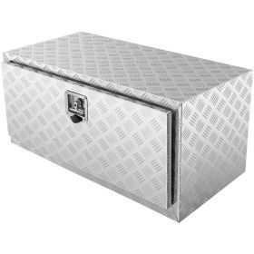 VEVOR Underbody Truck Box, 36"Ã—24"Ã—24" Pickup Storage Box, Heavy Duty Aluminum Diamond Plate Tool Box with Lock and Keys