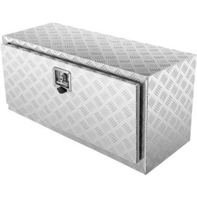 VEVOR Underbody Truck Box, 36"Ã—14"Ã—16" Pickup Storage Box, Heavy Duty Aluminum Diamond Plate Tool Box with Lock and Keys