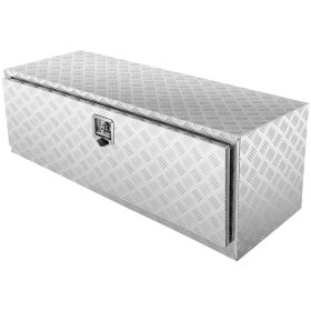 VEVOR Underbody Truck Box, 48"Ã—24"Ã—24" Pickup Storage Box, Heavy Duty Aluminum Diamond Plate Tool Box with Lock and Keys