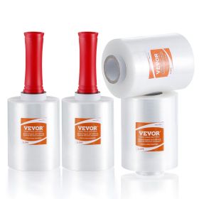 VEVOR Stretch Film, 5 inches x 1000 feet, 4 Pack, 80 Gauge Industrial Strength Clear Durable Stretch Wrap Roll