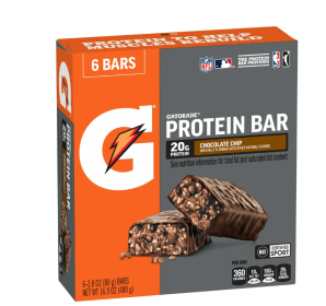 Gatorade Chocolate Chip Protein Bar, 2.8 oz, 6 Count