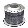 Outsunny Smokeless Fire Pit with Fireproof Mat, 20" Barrel Style Portable Wood Burning Firepit