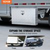 VEVOR Underbody Truck Box, 30"Ã—14"Ã—16" Pickup Storage Box, Heavy Duty Aluminum Diamond Plate Tool Box with Lock and Keys