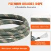 VEVOR Tree Stand Safety Rope, 9 ft/27.43M Treestand Lifeline Rope 30KN Breaking Tension, 0.6'' Hunting Safety Line with Prusik Knot