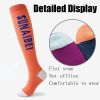 Womens Running Compression Socks Sports Cycling Fitness Yoga Flight Compression Socks Crew Athletic Hiking Wicking Anti Blister Cushioned Anti-odor An