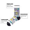 Mens Colorful Athletic Socks Cushion Running Socks Breathable Comfort Seamless Anti-slip And Anti-odor For Sports Running Fitness Hiking