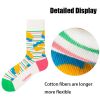 Women Colorful Compression Crew Running Socks Athletic Socks Work Hiking Basketball Anti-odor And Anti-slip Sport Socks For Running Fitness Hiking And