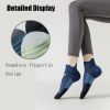 For Women Compression Sports Socks Crew Athletic Hiking Wicking Anti Blister Cushioned Anti-odor And Breathable For Running Hiking Cycling Fitness