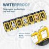 Weekly Medicine Pill Organizer Waterproof 7 Day Large Pill Box Daily Pill Case Cute Vitamin Organizer Portable Pill Container Travel Pills Holder XL S