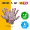 String Knit Work Gloves Men Bulk Pack of 720, Large Multi-Color Cotton Gloves For Men 10" x 4", Breathable Cotton Work Gloves Women