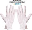 1000 Pack White Vinyl Powder Free Gloves M size. Protective Gloves. Affordable Industrial Grade Gloves. Disposable Heavy Duty Latex Free Gloves for No