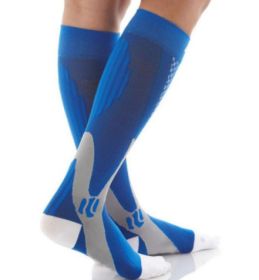 Compression Socks For Men&Women Best Graduated Athletic Fit For Running Flight Travel Boost Stamina Circulation&Recovery Socks (Option: Blue 6PC-XXL)