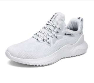 Student breathable running shoes (Option: White-42)