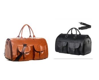 Portable Folding Outdoor Multifunctional Luggage Bag (Option: Black Brown-56cm×33cm×32cm)