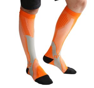 Compression Socks For Men&Women Best Graduated Athletic Fit For Running Flight Travel Boost Stamina Circulation&Recovery Socks (Option: Orange-XXL)