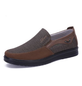 Business Casual Soft-soled Feet Flat-soled Men's Shoes (Option: Coffee-39)