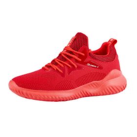 Student breathable running shoes (Option: Red-39)