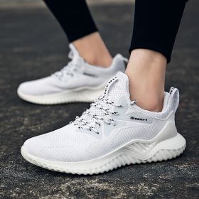 Student breathable running shoes (Option: White-39)