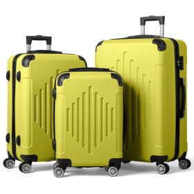 3-in-1 Trolley Case 20in 24in 28in ABS Aluminum Alloy Trolley Macaron Color - Cream Yellow (Option: Creamy yellow)