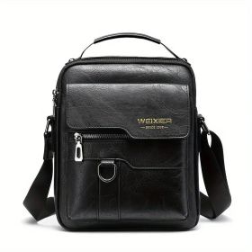 Unisex Shoulder Bags, Waist Bags, Men'S Crossbody Bags, Single Shoulder Bags, Casual And Simple Retro Men'S Bags, Fashionable And Trendy Bags, Te (Color: Black)