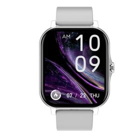 Smart watch sports waterproof multi-function heart rate detection dynamic Bluetooth call watch (Colour: silvery)