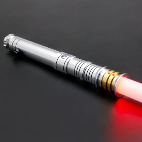 TXQSABER Smooth Swing Lightsaber Metal Hilt Heavy Dueling 12 Colors Changing Blaster Cosplay Bluetooth Laser Sword Kids Toys (version: Premium RGB, Color: TSK-E11-B-SilverGold)