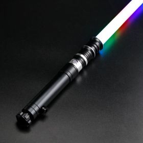 TXQSABER Smooth Swing Lightsaber Metal Hilt Heavy Dueling 12 Colors Changing Blaster Cosplay Bluetooth Laser Sword Kids Toys (version: Premium RGB, Color: TSK-E11-A-Black)