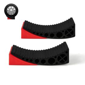 Driveway Ramps with Stable Grid Structure for Cars & RV (Color: Red & Black, Type: Auto Supplies)