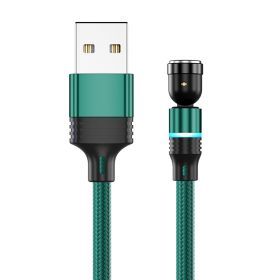540 Degree Rotating Magnetic Suction Charging Line For Android Type C (Option: Green-1m)