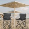 YSSOA Portable Folding Camping Chair with Carry Bag for Adults, Collapsible Anti-Slip Padded Oxford Cloth Stool for Beach, Hiking, Fishing, Gardening
