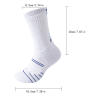 Men Compression Running Socks Quarter Crew Athletic Cushioned Breathable Anti Blister Sweat Odor For Running Hiking Cycling Fitness