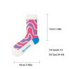 Men Colorful Compression Running Socks Crew Athletic Hiking Wicking Anti Blister Cushioned Anti-odor And Breathable For Running Hiking Cycling Fitness