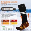 Heated Socks for Men Women Electric Heating Socks with APP Control 5000mAh Battery Rechargeable Thermal Socks Winter Warm Socks for Skiing Hiking Camp