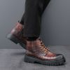 Autumn and winter men's new platform increase Martin boots fashion trend retro comfortable all-matching men's ankle boots