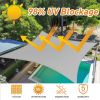 Artpuch 11'x11'Customize Sand Sun Shade Sail Commercial Standard UV Block 185 GSM, Water and Air Permeable, Heavy Duty